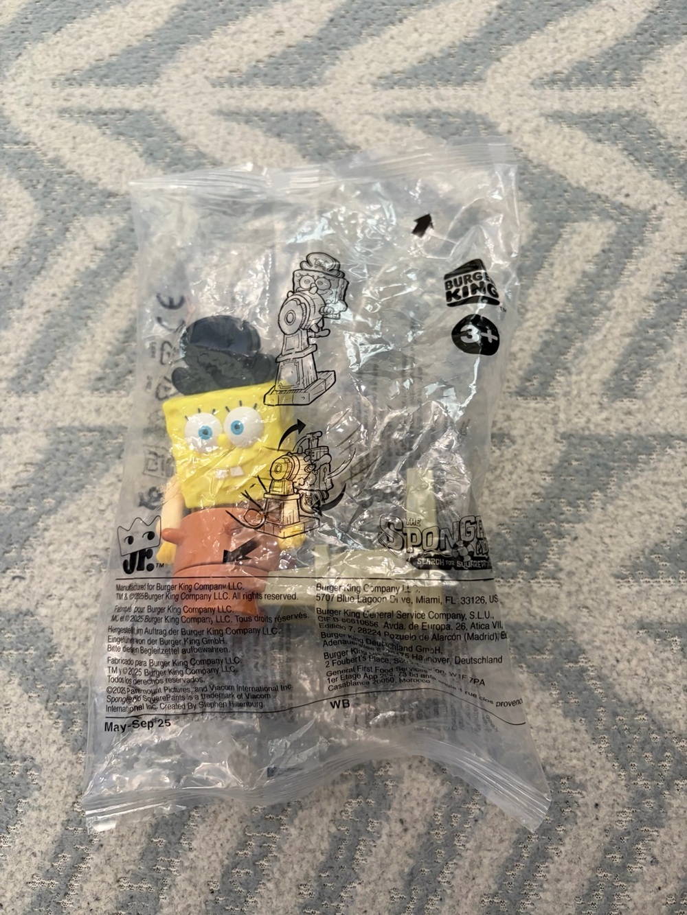 Burger King SpongeBob SquarePants Yellow Figure Toy
